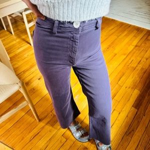 Zara high rise, cropped wide leg “Marine” jean